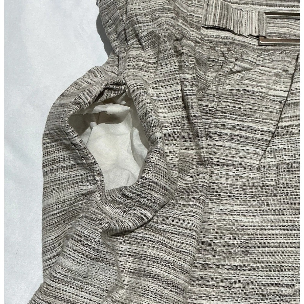 Banana Republic Mini Dress Womens 2 Tan Belted Linen Blend Lined - Picture 6 of 8